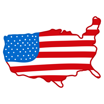 USA Flag Map png