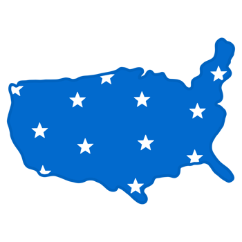 Blue Star USA Map png