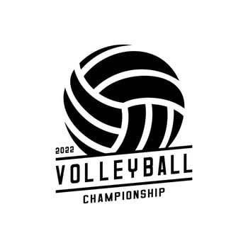 VOLLEYBALL BLACK VECTOR