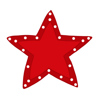 Red American Star png