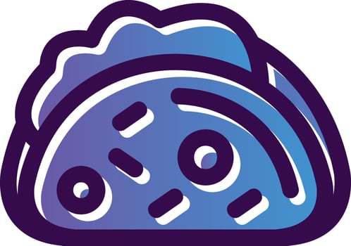 Tacos Vector Icon Design