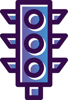 Traffic Light Vector Icon Design