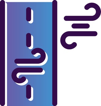 Windy Road Vector Icon Design
