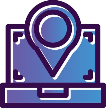 Scanning Location Vector Icon Design