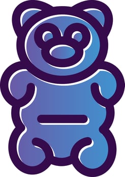 Gummy Bear Vector Icon Design
