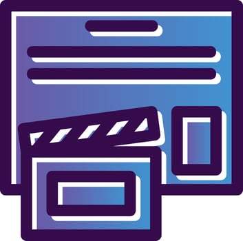 Movie Poster Vector Icon Design
