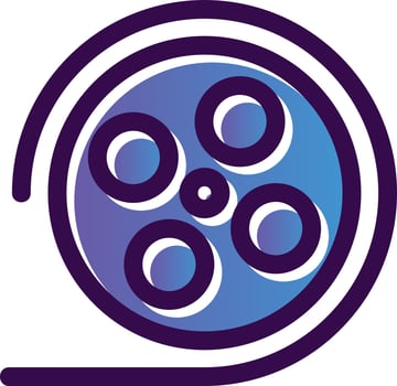 Film Reel Vector Icon Design