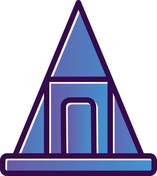 Nubian Pyramids Vector Icon Design