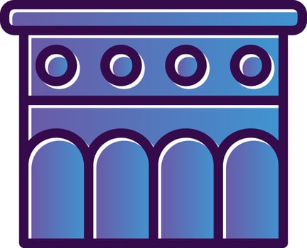 Aqueduct Vector Icon Design