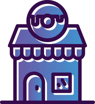 Donut Shop Vector Icon Design