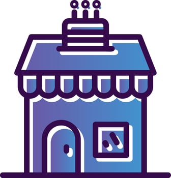 Cake Shop Vector Icon Design