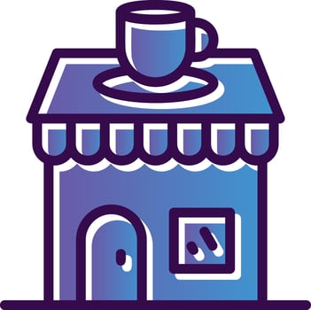 Coffee Shop Vector Icon Design