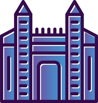 Ishtar Gate Vector Icon Design
