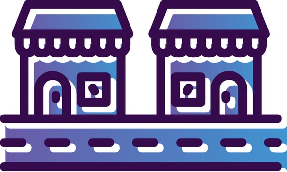 Street Market Vector Icon Design