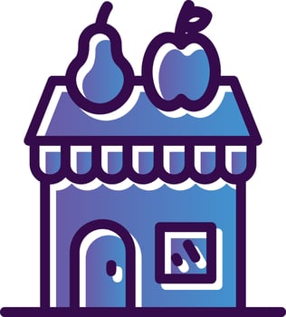 Fruits Shop Vector Icon Design