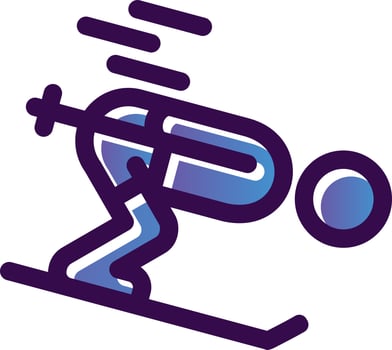 Skiing Vector Icon Design