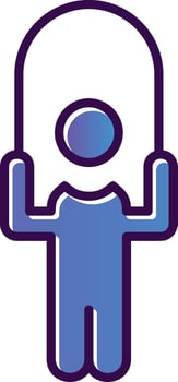 Person skipping rope Vector Icon Design