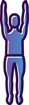 Mountain Pose Upward Vector Icon Design
