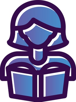 Woman Reading Vector Icon Design