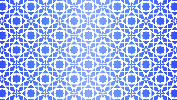Seamless pattern of floral islamic art with blue color for ramadan design graphic in muslim culture and islam religion. Vector pattern that normally used for mosque ornamen or islamic design