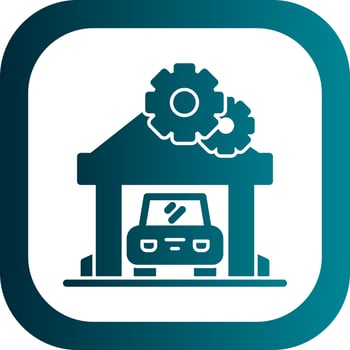 Car Repair Shop Vector Icon Design