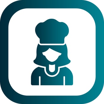 Chef Woman Vector Icon Design