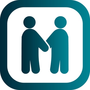 Friends Standing Vector Icon Design