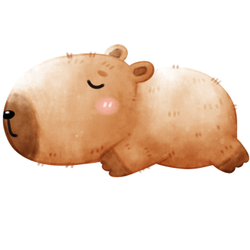 Cute capybara, capybara illustration, Watercolor capybara, happy capybara png