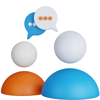 3D Illustration Two Users Are Communicating png