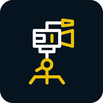 Camera Tripod Vector Icon Design