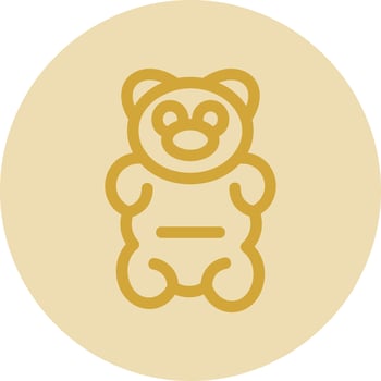 Gummy Bear Vector Icon Design