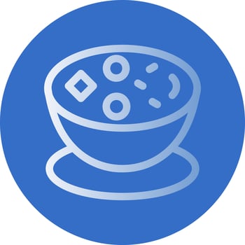 Clam Chowder Vector Icon Design