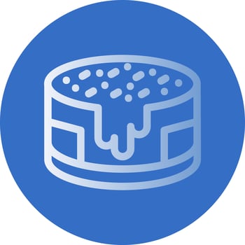 Chocolate Cake Vector Icon Design