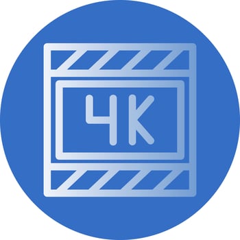 4k Film Vector Icon Design