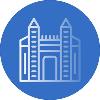 Ishtar Gate Vector Icon Design