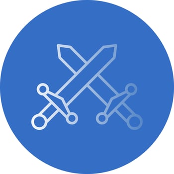 Sword Fighting Vector Icon Design