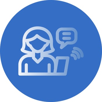 Woman Talking on Call Vector Icon Design