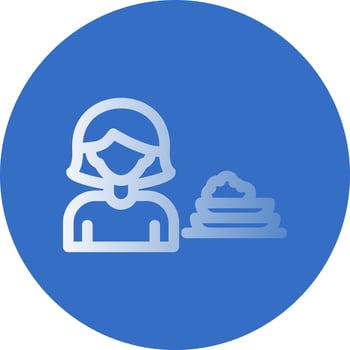 Woman Washing Dishes Vector Icon Design