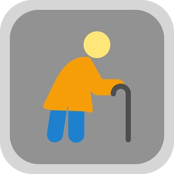 Old Woman Vector Icon Design