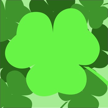 Clover leaf image for St Patrick's day celebration vector