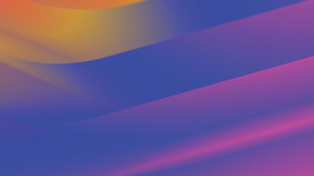 Cool abstract background with layered shapes with gradient blue, pink and yellow colors vector