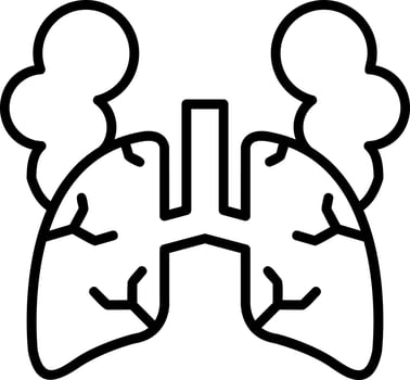 Lungs with smoke vector