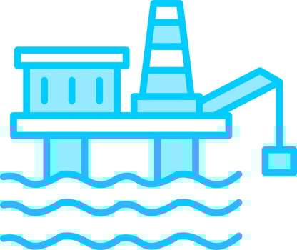Oil Platform Vector Icon