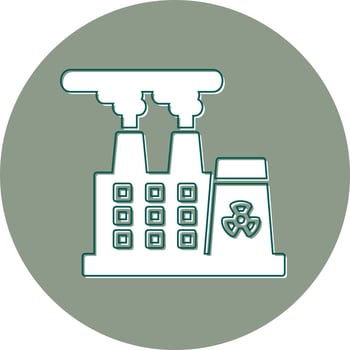 Nuclear Plant Vector Icon