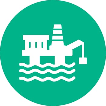 Oil Platform Vector Icon