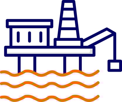 Oil Platform Vector Icon
