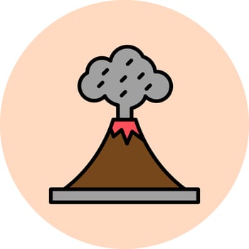 Volcano Vector Icon