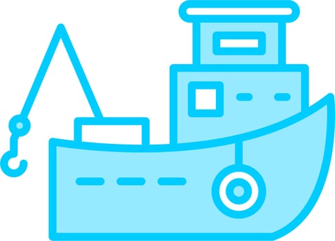 Fishing Boat Vector Icon