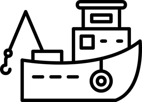 Fishing Boat Vector Icon
