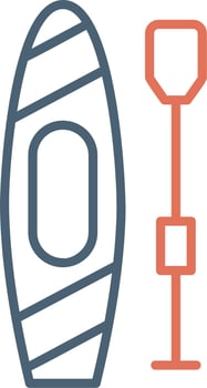 Paddle Board Vector Icon